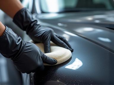 Application d'une protection céramique sur une carrosserie